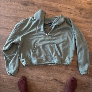 Lululemon Cozy Green Quarter-Zip Sweatshirt